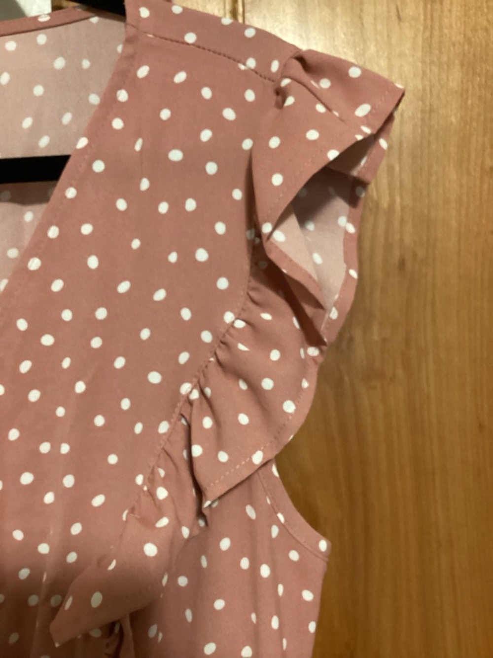 BloomChic Rose Pink Polka Dot Ruffle Midi Dress, size 12, NWT - Picture 4 of 8